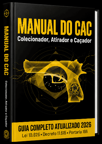 Capa do Manual do CAC 2026 para colecionadores, atiradores e caçadores
